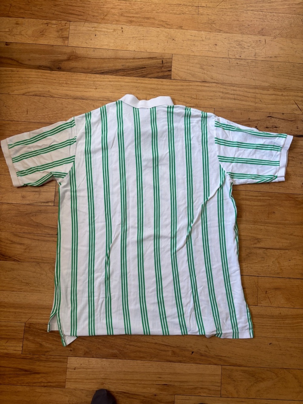 Ralph Lauren White Polo with Green Vertical Stripes - Picture 4 of 7